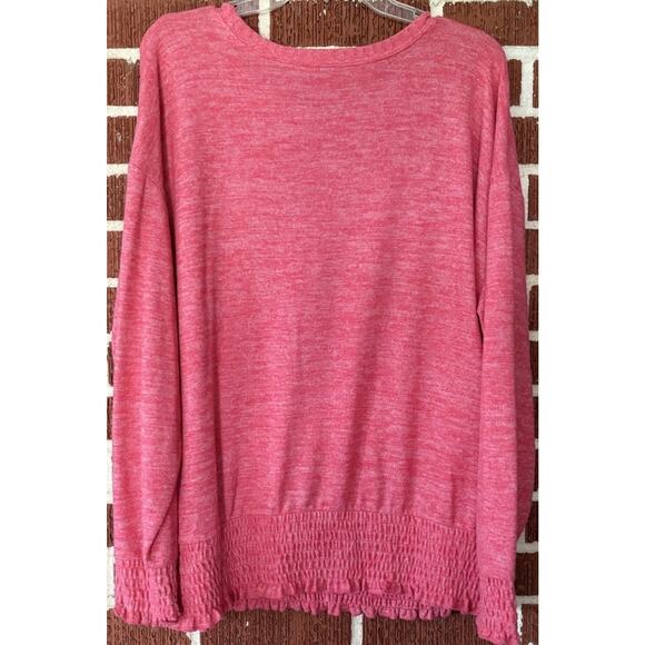 Torrid Super Soft Plush Pink Ruffled Thin Sweater Size 2X - Picture 2 of 5